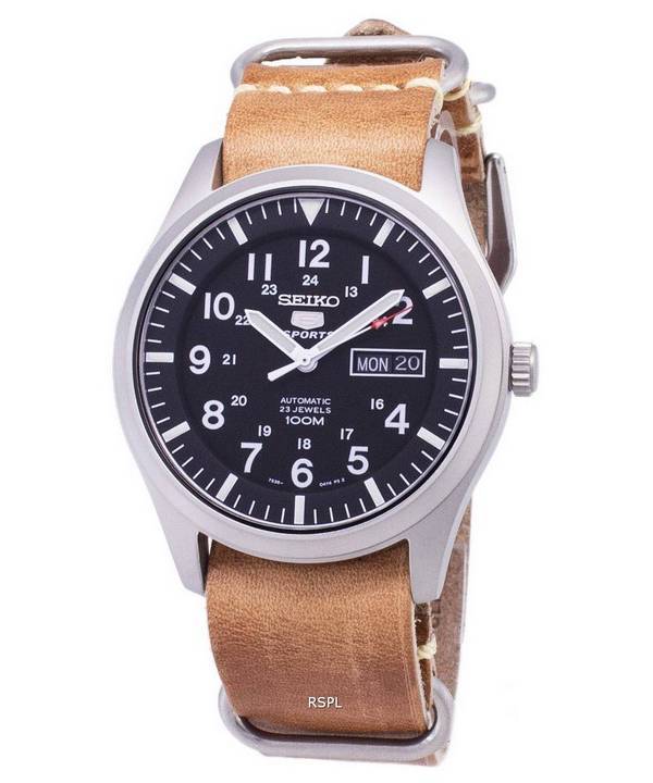 Seiko 5 Sports SNZG15K1-LS18 Automatic Brown Leather Strap Men's Watch