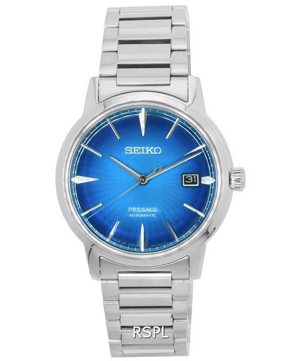 Seiko Presage Cocktail Time The Aviation Blue Dial Automatic SRPJ13 SRPJ13J1 SRPJ13J Men's Watch