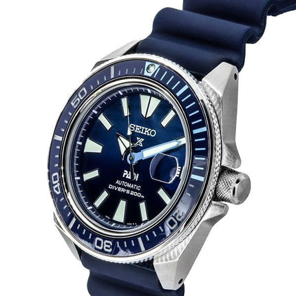 Seiko Prospex Samurai PADI Special Edition Blue Dial Automatic Divers SRPJ93K1 200M Mens Watch