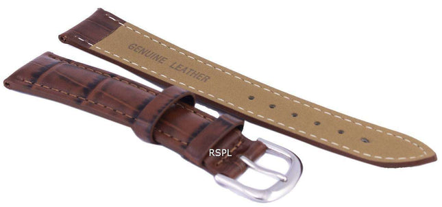 Dark Brown Ratio Brand Leather Watch Strap 18mm