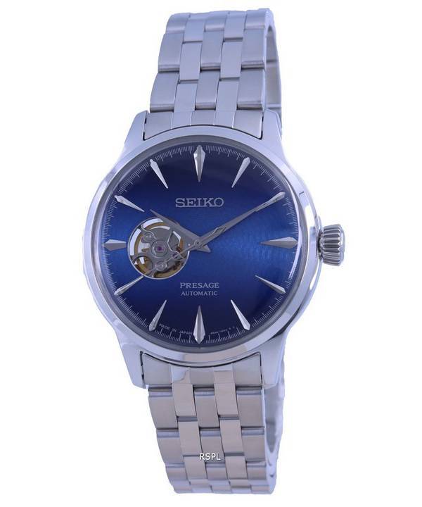 Seiko Presage Cocktail Time Blue Acapulco Open Heart Automatic SSA439 SSA439J1 SSA439J Mens Watch