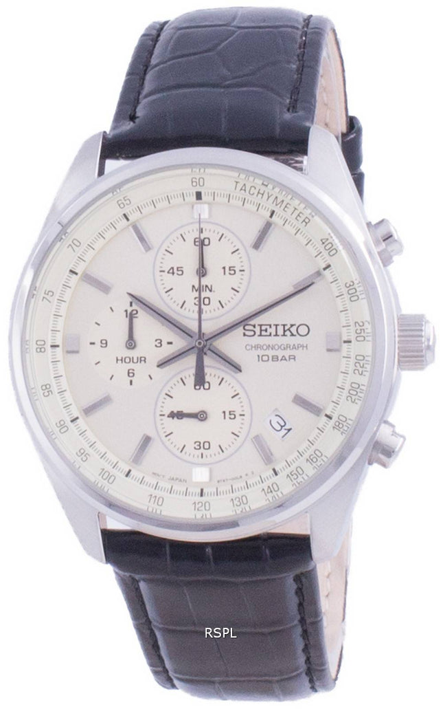 Seiko Chronograph Quartz SSB383 SSB383P1 SSB383P 100M Men's Watch