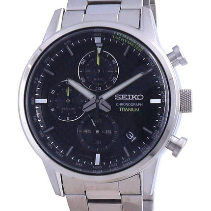 Seiko Discover More Titanium Chronograph Quartz SSB389 SSB389P1 SSB389P 100M Men's Watch