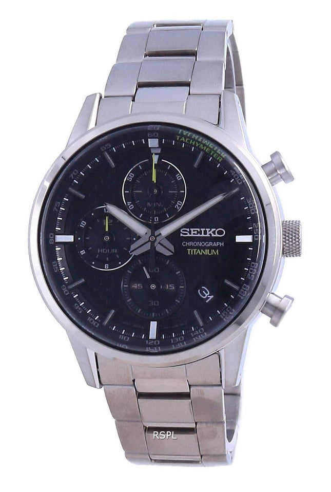 Seiko Discover More Titanium Chronograph Quartz SSB389 SSB389P1 SSB389P 100M Men's Watch