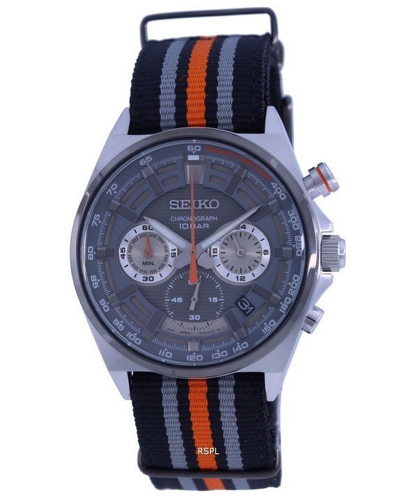 Seiko Neo Sports Chronograph Grey Dial Quartz SSB403 SSB403P1 SSB403P 100M Mens Watch