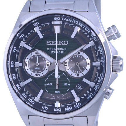 Seiko Discover More Chronograph Green Dial Quartz SSB405 SSB405P1 SSB405P 100M Men's Watch