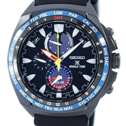 Seiko Prospex World Time Solar Chronograph SSC551 SSC551P1 SSC551P Men's Watch