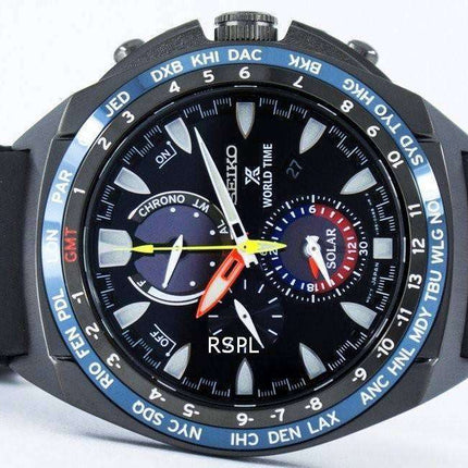 Seiko Prospex World Time Solar Chronograph SSC551 SSC551P1 SSC551P Men's Watch