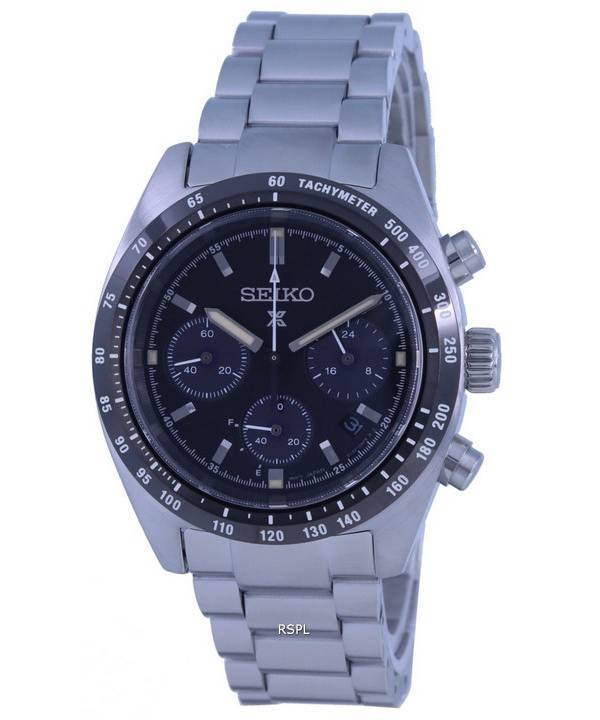 Seiko Prospex Speedtimer Chronograph Solar Black Dial SSC819 SSC819P1 SSC819P 100M Men's Watch