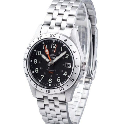 Seiko 5 Sports GMT Field Series Stainless Steel Black Dial Automatic SSK023K1 100 Men's Watch