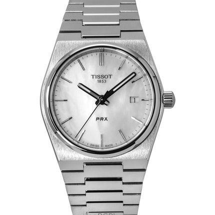 Tissot PRX Classic Contemporary Stainless Steel White Mother Of Pearl Dial Quartz T137.210.11.111.00 100M Unisex Watch