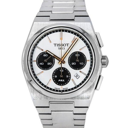 Tissot T-Classic PRX Chronograph White Dial Automatic T137.427.11.011.00 100M Mens Watch