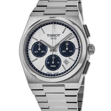 Tissot PRX T-Classic Chronograph White Dial Automatic T137.427.11.011.01 100M Mens Watch