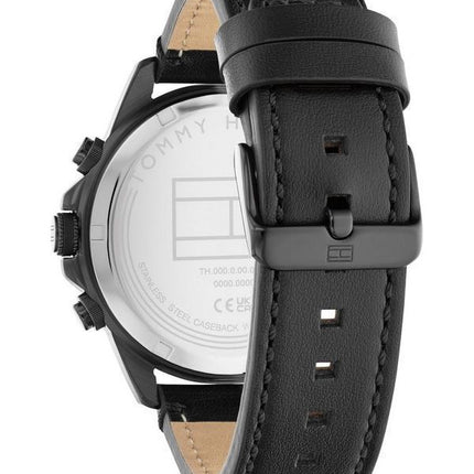 Tommy Hilfiger LARS Leather Strap Multifunction Black Dial Quartz 1792062 Mens Watch