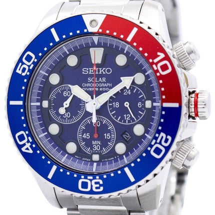 Refurbished Seiko Prospex Divers SSC019 SSC019P1 SSC019P Solar Chronograph 200M Men's Watch