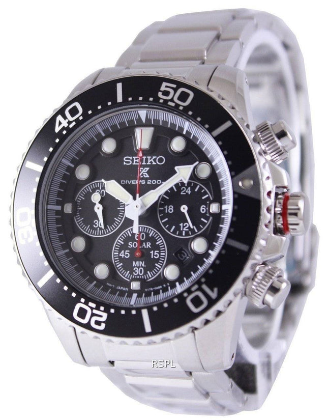 Refurbished Seiko Prospex Diver's Solar Chronograph SSC015 SSC015P1 SSC015P 200M Men's Watch