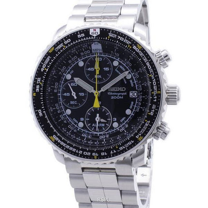 Refurbished Seiko Flightmaster Chronograph Quartz Diver's SNA411 SNA411P1 SNA411P 200M Men's Watch