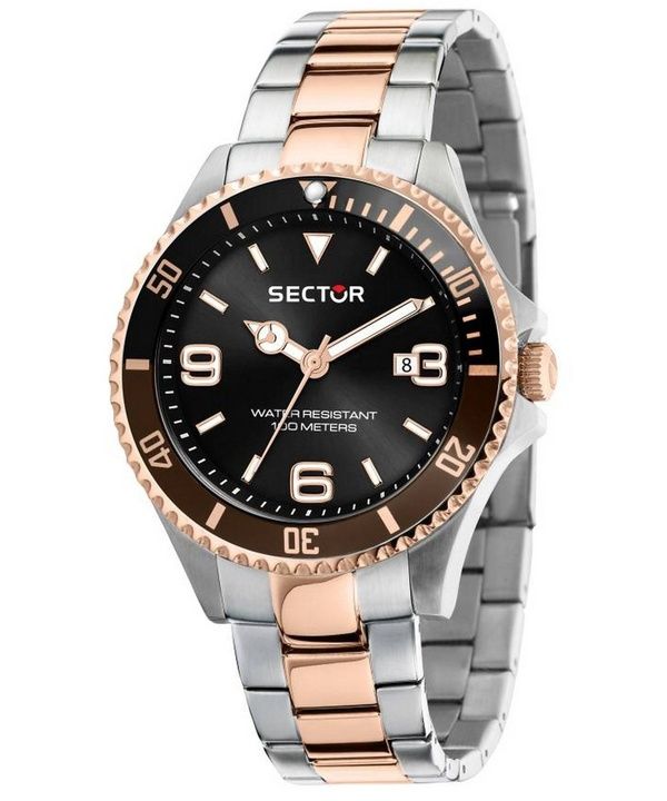 Refurbished Sector 230 Black Dial Two Tone Stainless Steel Quartz R3253161019 100M Men's Watch