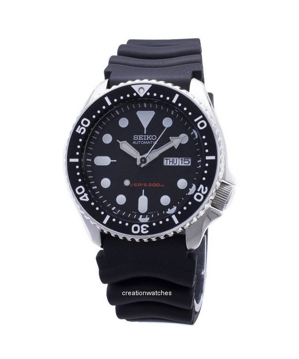 Refurbished Seiko Rubber Strap Black Dial Automatic Diver's SKX007K1 200M Men's Watch