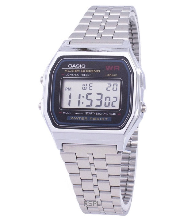 Refurbished Casio Vintage Digital Stainless Steel Quartz A159WA-N1DF Men's Watch