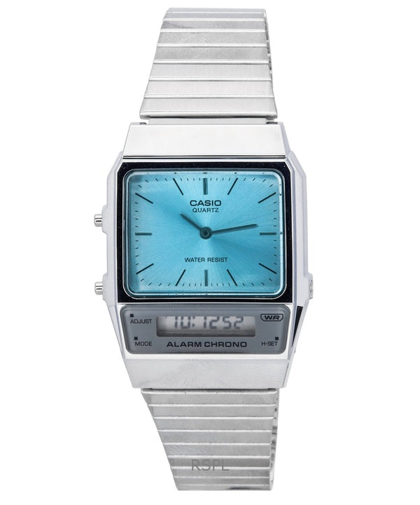 Refurbished Casio Vintage Analog Digital Stainless Steel Quartz AQ-800EC-2A Unisex Watch