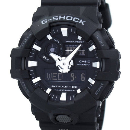 Refurbished Casio G-Shock Analog Digital Resin Strap Black Dial GA-700-1B 200M Men's Watch