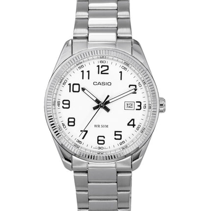 Refurbished Casio Standard Analog Stainless Steel White Dial Quartz MTP-1302D-7B Men's Watches