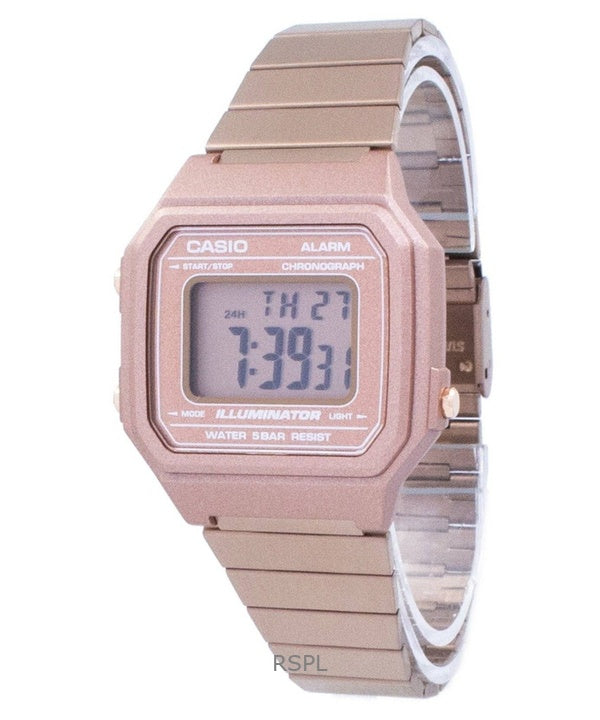 Refurbished Casio Vintage Digital Rose Gold Tone Stainless Steel Quartz B650WC-5A Unisex Watch