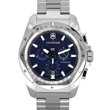 Victorinox Swiss Army I.N.O.X. Chronograph Stainless Steel Blue Dial Quartz Diver's 241985 200M Men's Watch