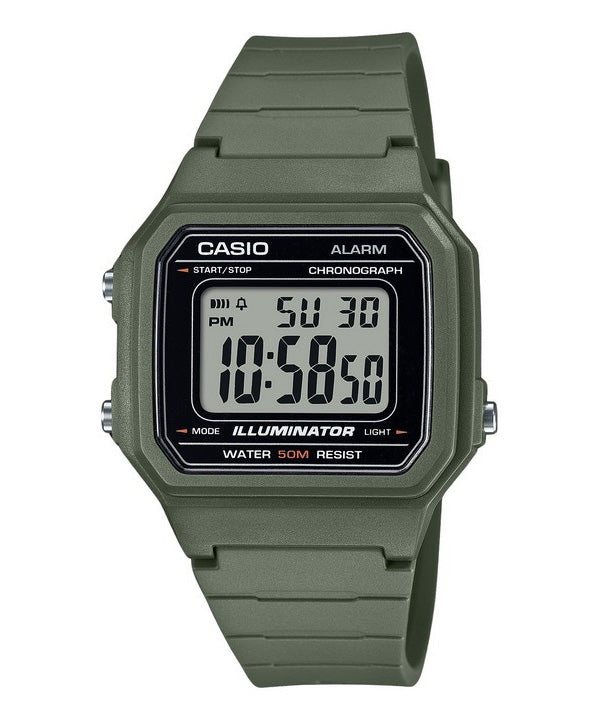 Casio Youth Digital Resin Strap Quartz W-217H-3AV Men's Watch