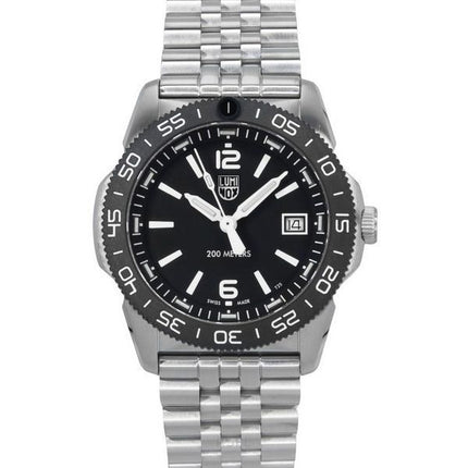 Luminox Pacific Diver Ripple Stainless Steel Black Dial Quartz XS.3122M.1 200M Men's Watch