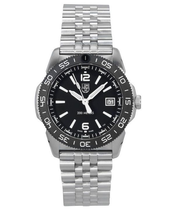 Luminox Pacific Diver Ripple Stainless Steel Black Dial Quartz XS.3122M.1 200M Men's Watch