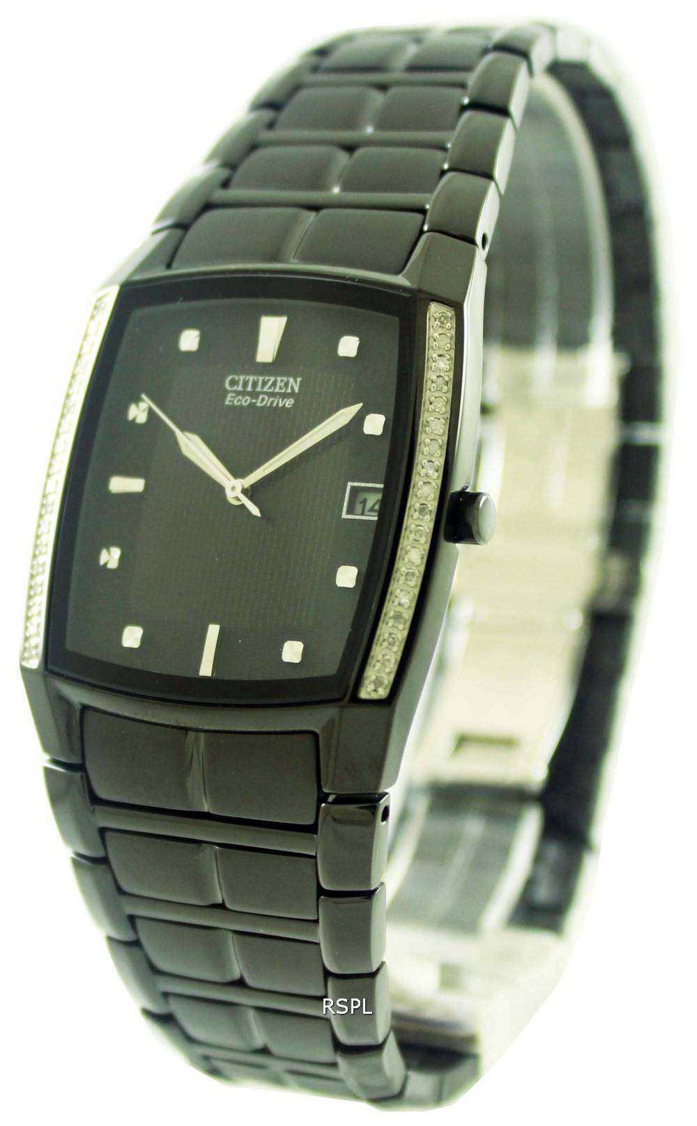 Citizen Eco Drive Black Dial Stainless Steel Men's Watch BL6067-54E