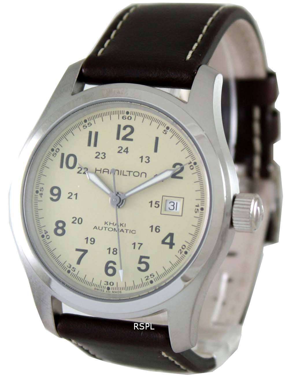 Hamilton Mens H70555523 Khaki Field Automatic Watch ...