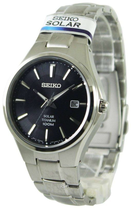 Seiko Solar Titanium 100M SNE377P1 SNE377P Mens Watch