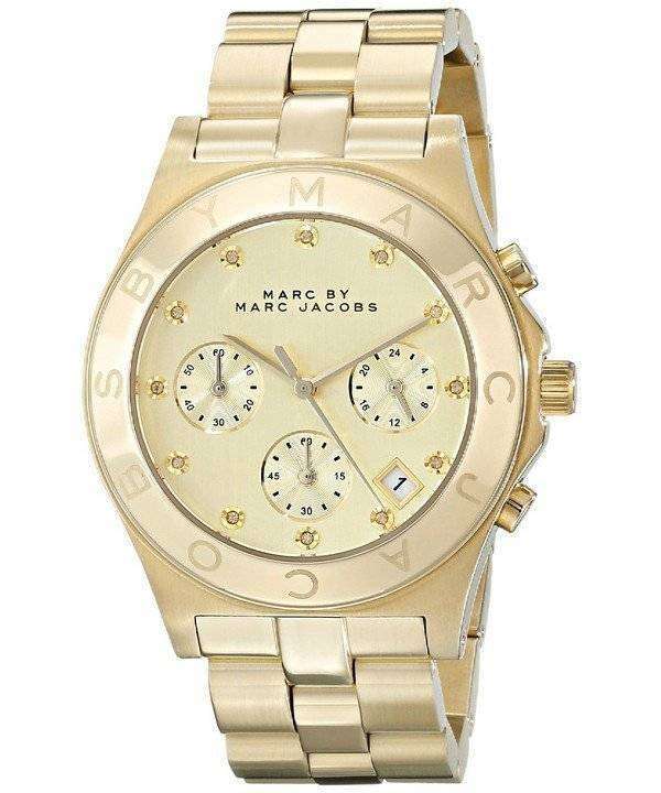 Marc By Marc Jacobs Blade Chronograph Gold Dial MBM3101 Womens Watch ...