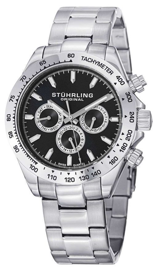 Stuhrling Original Concorso Raceway Swiss Quartz Tachymeter 564.02 Mens Watch