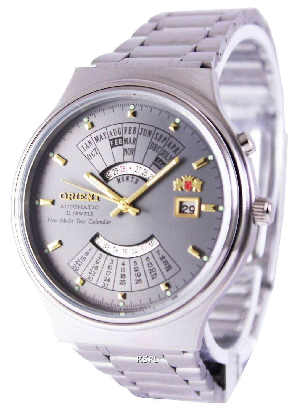 Orient Automatic 21 Jewels Multi Year Calendar FEU00002KW Men's Watch
