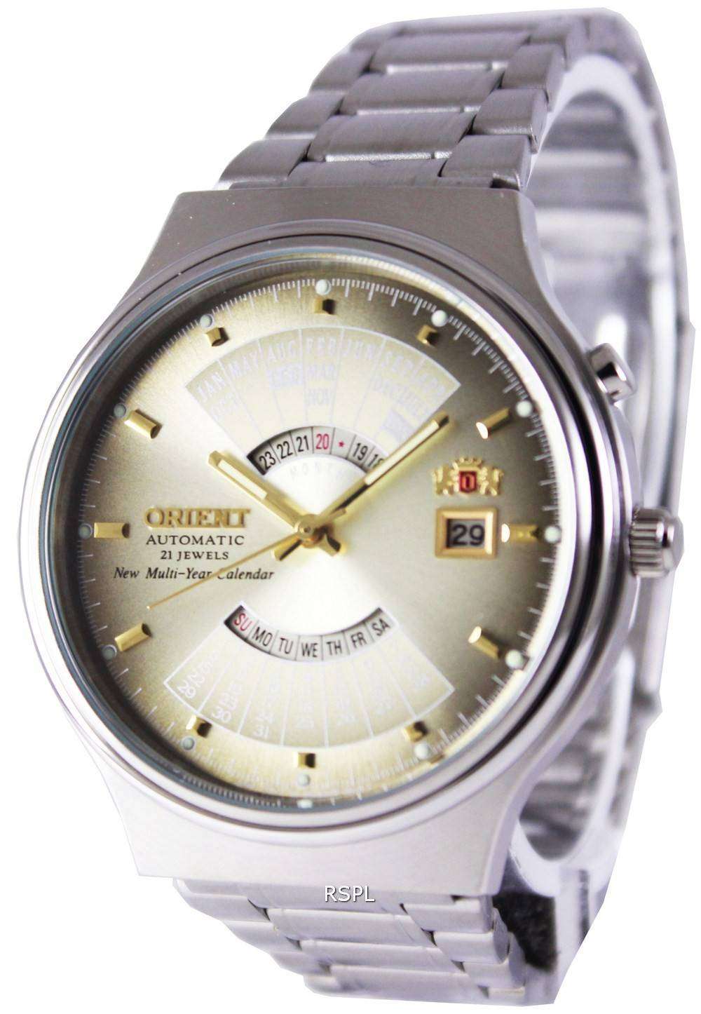 Orient Automatic 21 Jewels Multi Year Calendar FEU00002UW Men's Watch