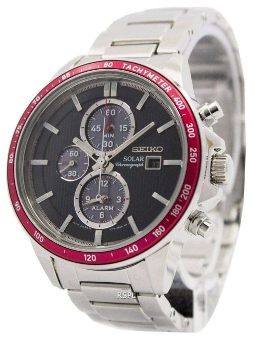 Seiko Solar Chronograph Alarm SSC433P1 SSC433P Men's Watch