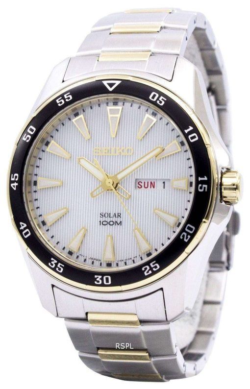 Seiko Solar Two Tone Power Reserve SNE394P1 SNE394P SNE394 Men's Watch