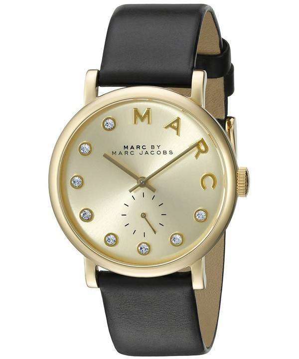 Marc by Marc Jacobs Baker Quartz Gold Tone Crystals MBM1399 Womens ...