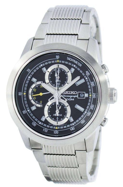 Seiko Quartz Chronograph Alarm SNAB17 SNAB17P1 SNAB17P Men's Watch