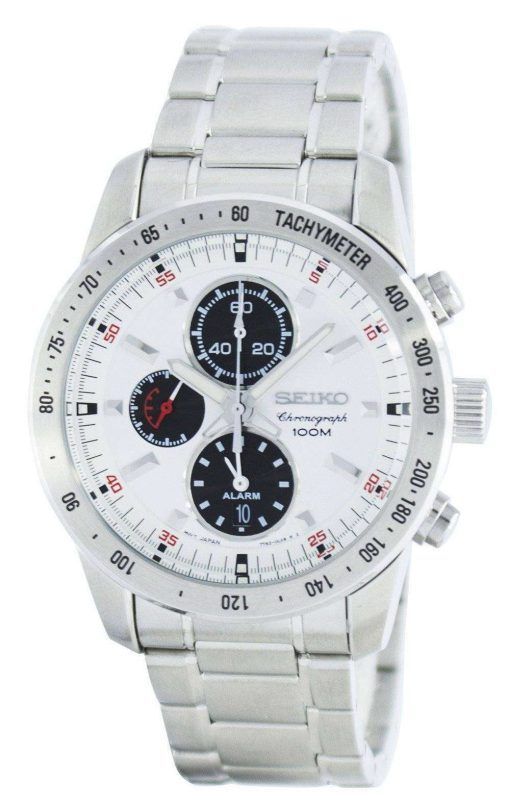 Seiko Quartz Alarm Chronograph Tachymeter SNAC05 SNAC05P1 SNAC05P Men's Watch