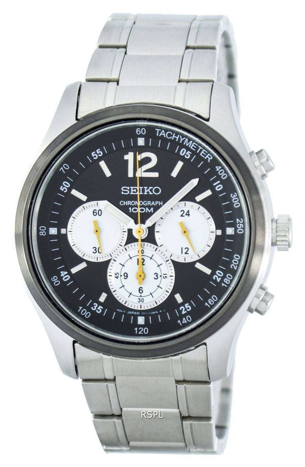 Seiko Chronograph Quartz Tachymeter SRW011 SRW011P1 SRW011P Men's Watch ...