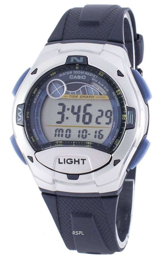 Casio Sports Illuminator Tide Graph Moon Phase Digital W-753-2AV W753-2AV Men's Watch