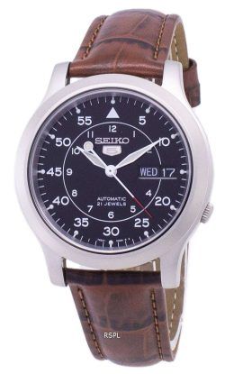 Seiko 5 Military SNK809K2-SS2 Automatic Brown Leather Strap Men's Watch