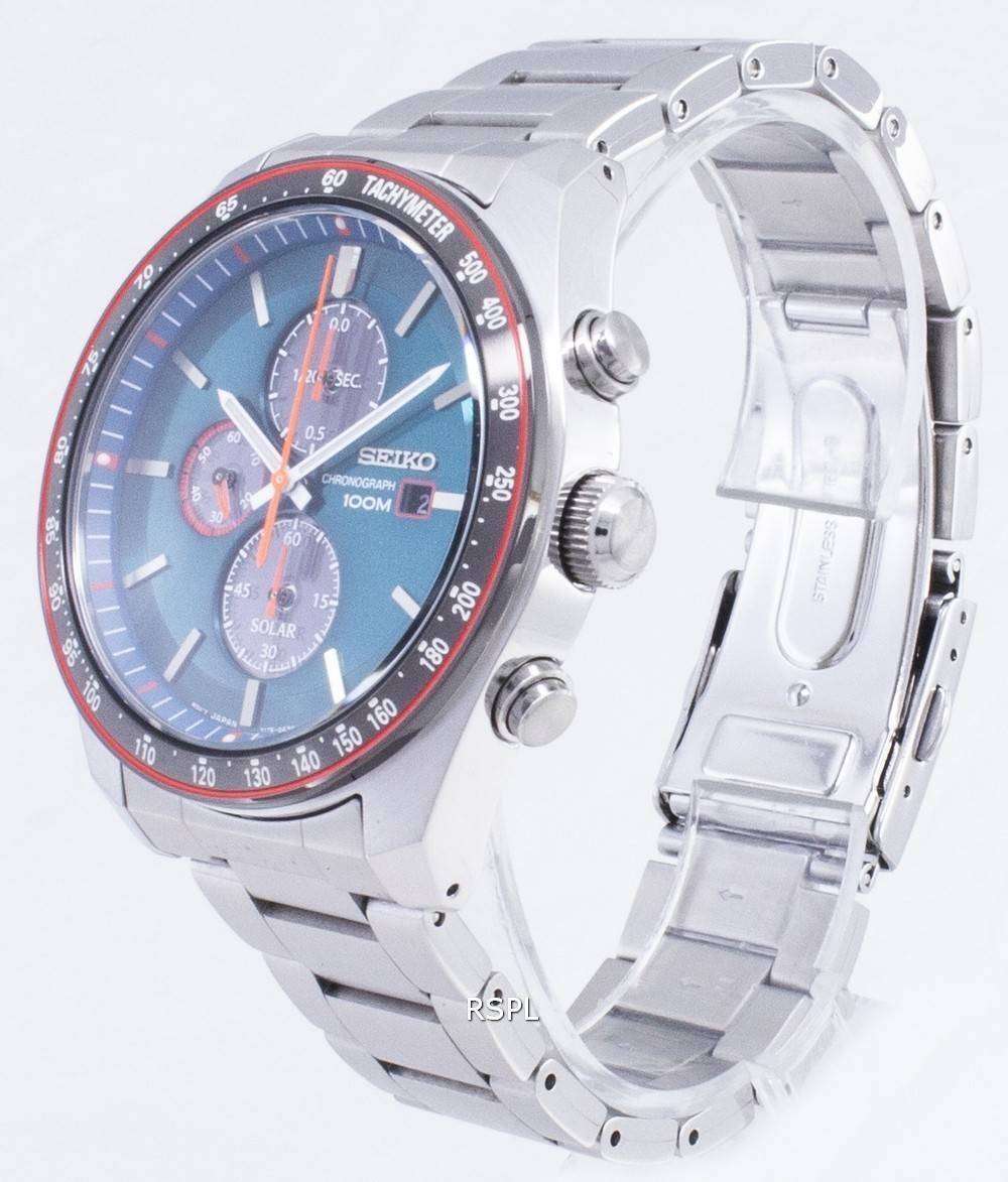 Seiko Solar SSC717P Chronograph Tachymeter Men's Watch - ZetaWatches