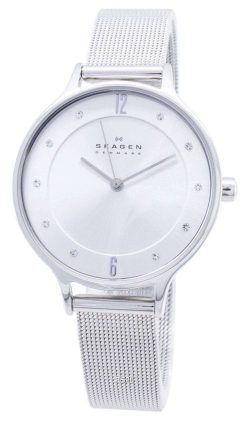 Skagen Anita Silver Dial Swarovski Crystal Mesh Bracelet SKW2149 Womens Watch