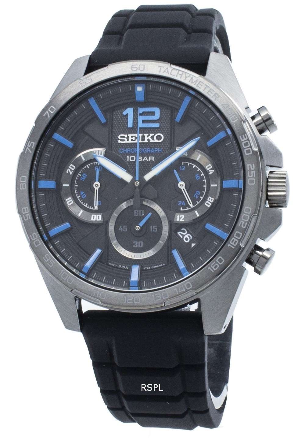 Seiko Chronograph SSB353 SSB353P1 SSB353P Tachymeter Quartz Men's Watch ...